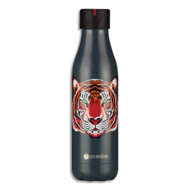 LES ARTISTES PARIS Bouteille isotherme 500ml acier inox conserve frais/24H-Chaud/10h. Design Tigre photo du produit