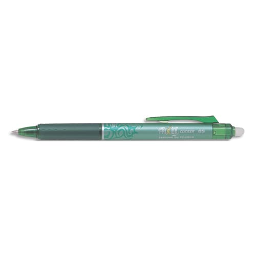 PILOT Roller FriXion Clicker pointe fine rétractable 0,5 mm. Encre thermosensible effaçable Verte photo du produit Principale L