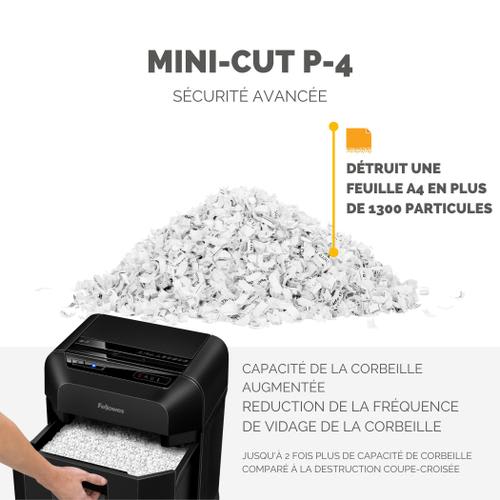 FELLOWES Destructeur AUTOMAX 80M, coupe mini-cut, P-4, 4x12mm, 80 feuilles, 17 litres, 4621501 photo du produit Secondaire 1 L