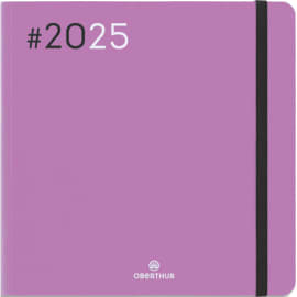 OBERTHUR AGENDA FLEX 16,5X16,5 BROCHÉ JANVIER A DECEMBRE LILAS photo du produit