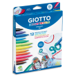 GIOTTO Etui de 12 feutres pour tissu coloris assortis photo du produit