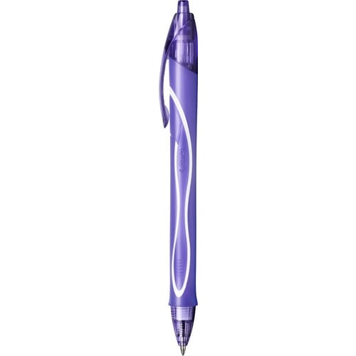 BIC Gel-ocity Quick Dry Stylos-Gel Rétractables Pointe Moyenne (0,7 mm) - Violet photo du produit Secondaire 1 L