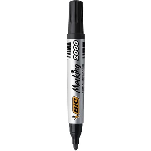 BIC Marking 2000 ECOlutions Marqueurs Permanents à Pointe Conique Moyenne - Noir photo du produit Secondaire 1 L