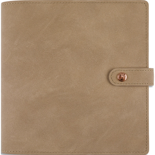 OBERTHUR Agenda RAMATUELLE, 1S/2P, format 16,5x16,5cm, couverture amovible en PU Taupe photo du produit Principale L