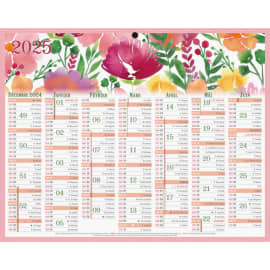 CBG Calendrier MINI FLEURS, Janvier à Décembre 2025, 21x26,5cm, 1 trou photo du produit