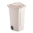 RUBBERMAID Corps Beige de conteneur carré à roues capacité 100 Litres - Dim. : L50,5 x H80 x P52,5 cm photo du produit