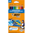 BIC KIDS Aquacouleur Crayons de Couleur Aquarellables (Effet Peinture) - Couleurs Assorties, Etui x12 photo du produit