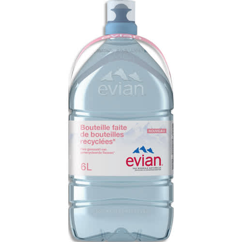 EVIAN bonbonne 6L Eau minérale filtrée à travers les roches glacières. Sensation de fraîcheur pure photo du produit Principale L