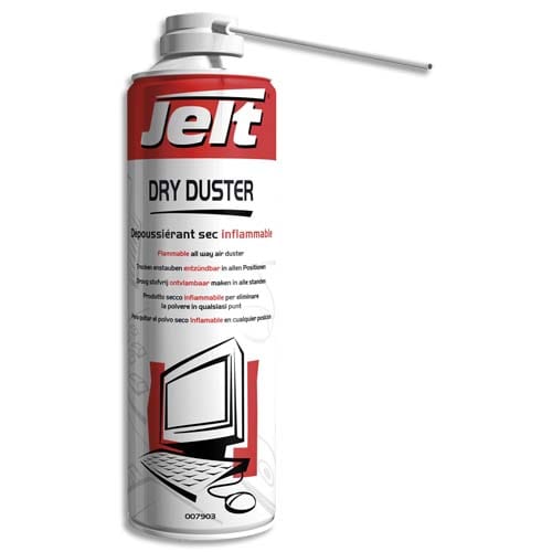 JELT Aérosol dépoussiérant gaz sec DRY DUSTER inflammable 650 ml brut–500ml net, poids Net 275g 00 photo du produit Principale L