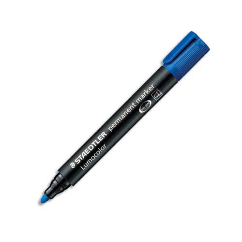 STAEDTLER Marqueur permanent pointe ogive corps plastique encre Bleue à base d'alcool ne sèche pas 352 photo du produit Principale L