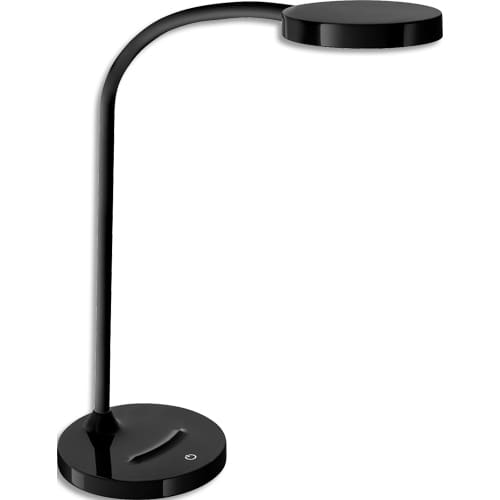 CEP Lampe de bureau FLEX. Bras flexible en métal gainé, tête orientable. Variateur d'intensité. Noire photo du produit Principale L