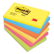 POST-IT Lot de 6 blocs repositionnables coloris énergique dimensions 76x127mm 655TF photo du produit