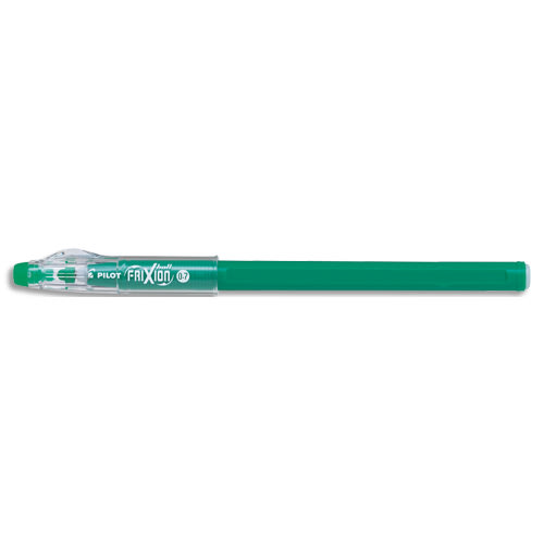 PILOT FriXion Ball Stick non rechargeable. Pointe conique moyenne 0,7mm.  Encre effaçable vert