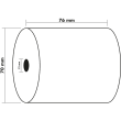 EXACOMPTA Bobine caisse standard 76x70x12mm 25 mètres, papier 2 plis Blanc/Jaune chimique autocopiant 57g photo du produit Secondaire 3 S