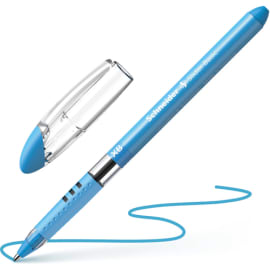 SCHNEIDER Stylo bille SLIDER BASIC XB capuchon, pointe large, corps triangulaire, encre Bleu clair photo du produit