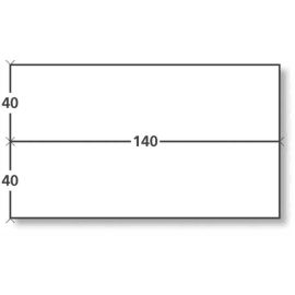 Boîte de 1000 étiquettes d'affranchissement 2 front format 140x40 mm. photo du produit