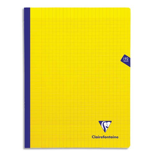 CLAIREFONTAINE Cahier Mimesys brochure cousue 192 pages Seyès 24x32. Couverture polypropylène Jaune photo du produit Principale L