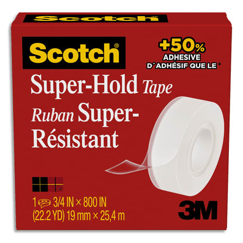 SCOTCH Ruban à cacheter Super-Hold Scotch® 19 mm x 25,4 m