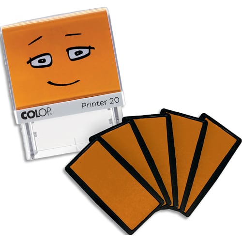 COLOP Boîte de 5 encriers orange shiny pour tampon Nio School photo du produit Principale L