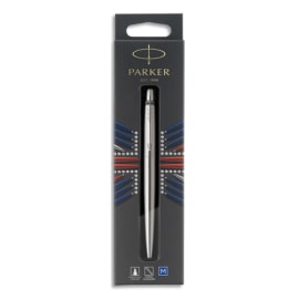 PARKER Pochette 1 stylo bille Bleu pointe moyenne Jotter. Corps Acier CT photo du produit