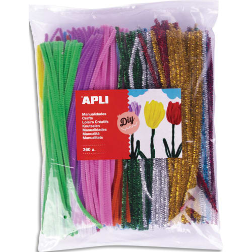 APLI KIDS Sachet de 360 chenilles de 30 cm, couleurs assorties photo du produit Principale L