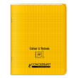 OXFORD C9 Cahier 24x32, 96 pages, 90g, Seyès, couverture polypro Jaune avec rabat photo du produit