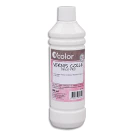 O'COLOR Flacon de 500 ml de Vernis colle Blanc Deco Pro, sans acide ni solvant, tous types papier décors photo du produit