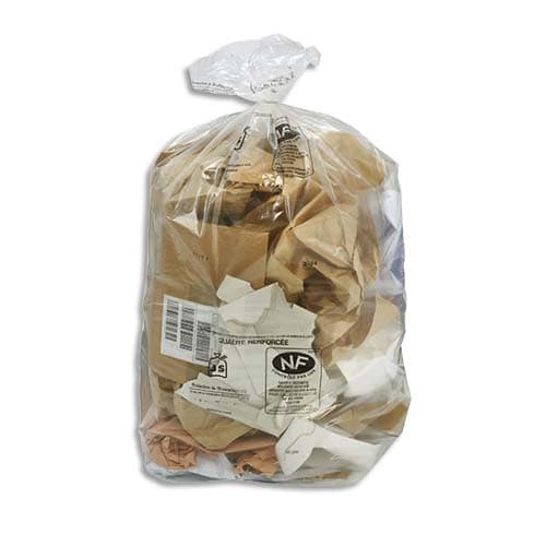 Boîte de 200 sacs poubelles transparent qualité NF 110 litres 30