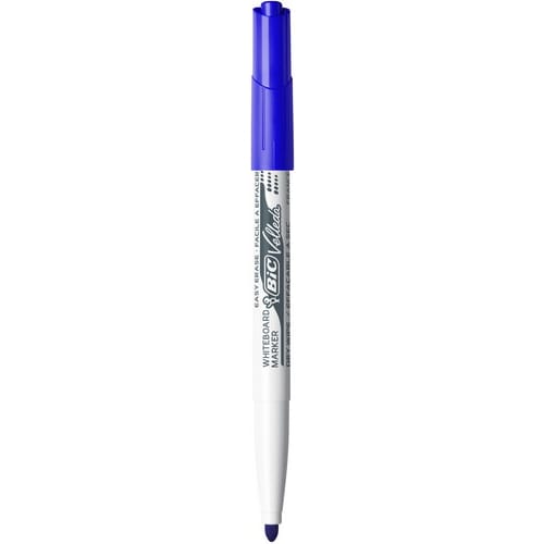 Marqueur BIC Velleda Pointe Ogive Bleu Effaçable Pour Tableau Blanc