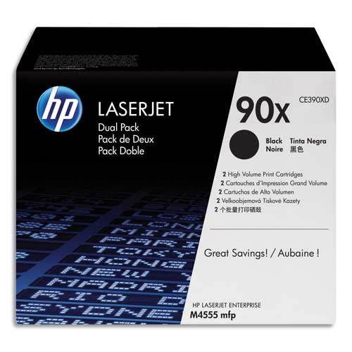 HP Pack de 2 cartouches HC Laser Noir CE390XD photo du produit Principale L