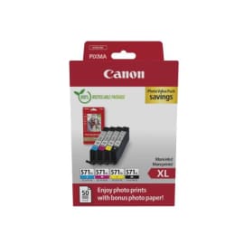 CANON Multipack 4 cartouches Jet d'encre N° 571 / 0332C006 Noir + Cyan + Magenta + Jaune Photo-Format XL photo du produit