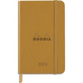 CLAIREFONTAINE RHODIA Agenda Webplanner Janvier à Décembre 2024 A6 - grille verticaIe, 160 pages photo du produit