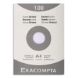 EXACOMPTA Etui de 100 fiches bristol non perforées 210x297mm (A4) quadrillées 5x5 Blanc photo du produit