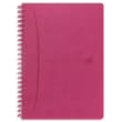 OXFORD Carnet SIGNATURE format A5 couverture souple à spirale 160 pages quadrillées 5x5. Coloris fuchsia photo du produit