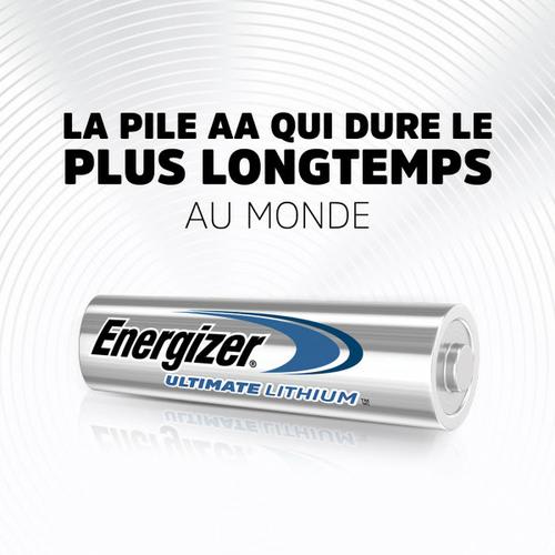 ENERGIZER Pile Ultimate Lithium AA LR6, pack de 4 piles ≡ CALIPAGE