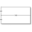 Boîte de 1000 étiquettes d'affranchissement 2 front format 140x40 mm. photo du produit