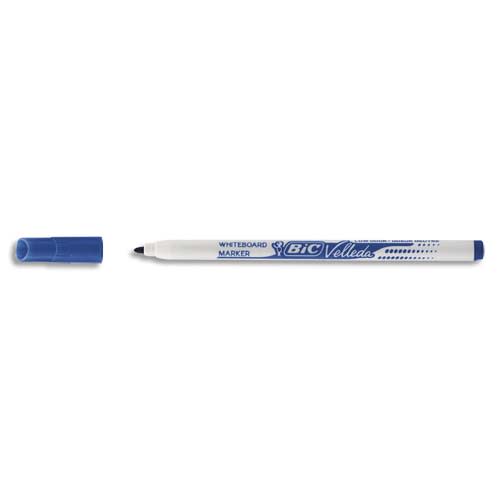 BIC Velleda 1721 Feutres pour Tableau Blanc Effaçables à Sec Pointe Conique Fine - Bleu photo du produit