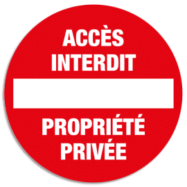 EXACOMPTA Panneau polypropylène non adhésif Accès interdit propriété privée polypropylène 30 cm 67100E photo du produit