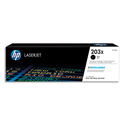 HP 203X CF540X Toner Noir grande capacité Authentique pour HP Color LaserJet Pro M254 / M280 / M281 photo du produit