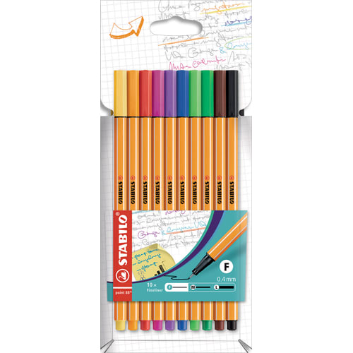 Stylo feutre STABILO point 88 - pointe fine - noir - Stylos Feutre - Stylos