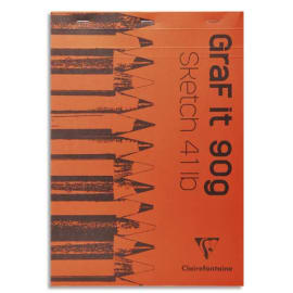 CLAIREFONTAINE Bloc de croquis Graf It format A4 80 pages microperforées 90g photo du produit