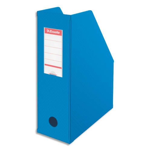 ESSELTE Porte-revues en PVC soudé 19/10e, dos de 10 cm, livré à plat. Coloris bleu photo du produit Principale L
