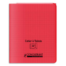 OXFORD C9 Cahier 24x32, 48 pages, 90g, Seyès, couverture polypro Rouge avec rabat photo du produit