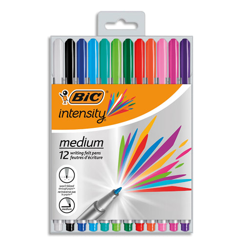 BIC Intensity Stylo Feutre d'écriture Pointe Medium et Corps