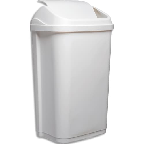 PROBBAX Collecteur à couvercle basculant 25L blanc photo du produit Principale L