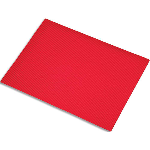 FABRIANO Lot de 5 feuilles de carton ondulé 328g, dimensions 50 x 70 cm, coloris rouge photo du produit Principale L
