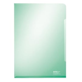 LEITZ Sachet de 100 pochettes-coin A4 en PVC 15/100ème lisse. Coloris vert photo du produit