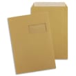 PERGAMY Boîte de 250 pochettes kraft Brun 90g C4 229x324 mm fenêtre 50x100 mm auto-adhésives photo du produit