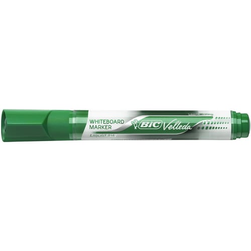 BIC Velleda Feutres pour Tableau Blanc Effaçables à Sec Pointe Conique  Large - Vert