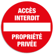 EXACOMPTA Panneau polypropylène non adhésif Accès interdit propriété privée polypropylène 20 cm 67101E photo du produit